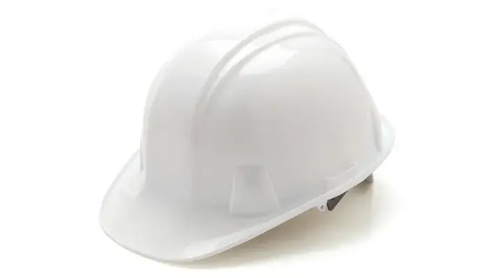 White Cap | Pyramex Hard Hat 6-Pt W/Ratchet White