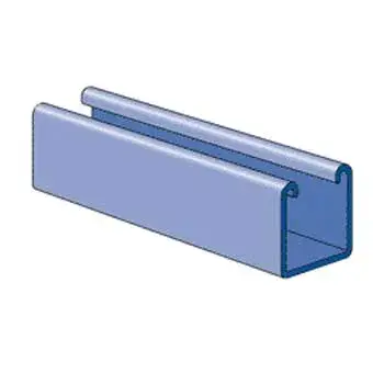 Unistrut 1-5/8" x 20' B-B 12 ga Galvanized Half Slotted Strut