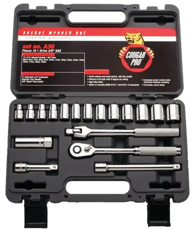 18Pc 3/8" Dr Metric Socket Set Wright