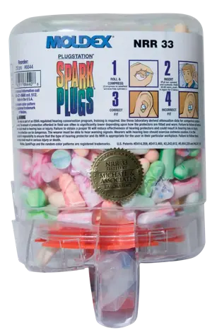 Moldex SparkPlugs Foam Ear Plugs and Station