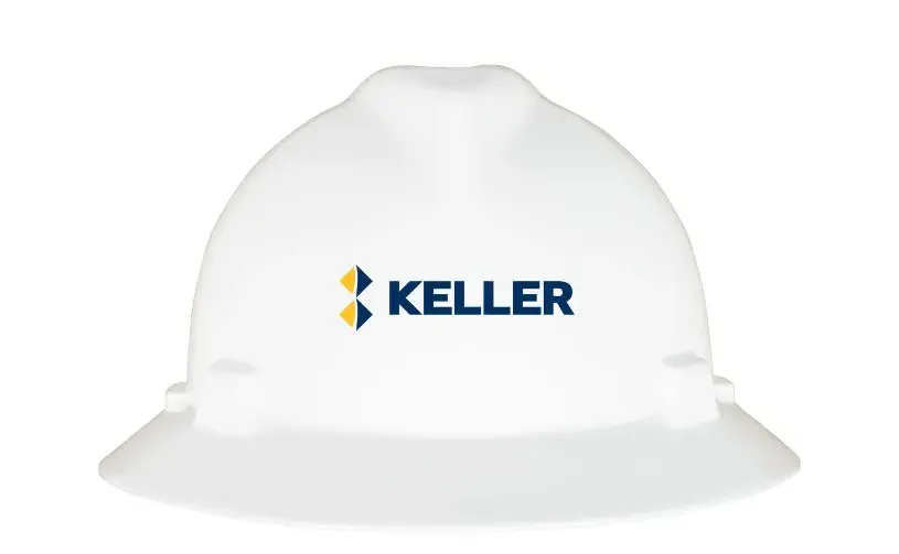 White Cap | MSA White 475369 V-Gard Slotted Full Brim Hard Hat with Fas ...