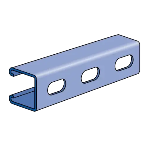 12Ga 1-5/8"X10' Pre-Galvanized Half-Slot Strut Channel Sold/Pc