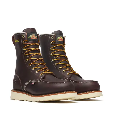 Thorogood 1957 Series Mens Size 10.5D Briar Pitstop 8" Waterproof Moc Toe Work Boot with MAXWear Wedge