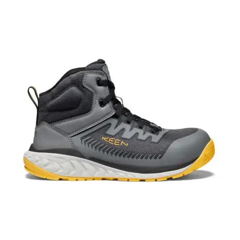 Keen Arvada Mens Size 11.5D Black Keen Yellow Mid Work Carbon Toe Sneaker