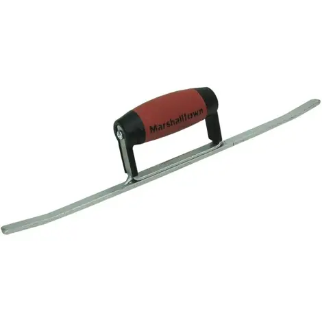 Marshalltown 18" x 5/8" Half-Round Sled Runner with DuraSoft Handle