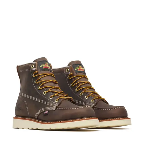 Thorogood American Heritage Mens Size 12D Crazy Horse 6" Moc Toe Work Boot with MAXWear Wedge