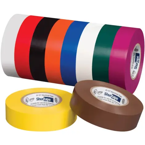Shurtape 3/4" X 66' White Ev57 Bc Ul Listed General Purpose Electrical Tape