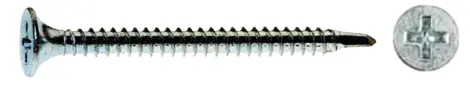 6X1 5/8" Phillips Bugle Head Fine Thread Self Drill Zp Drywall Screw Sold/Ea