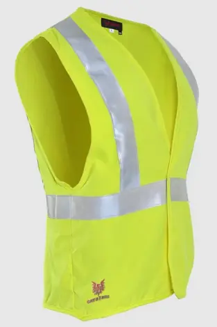 DriFire XL Fluorescent Yellow Class 2 Flame-Resistant Hi-Vis Contractor Vest