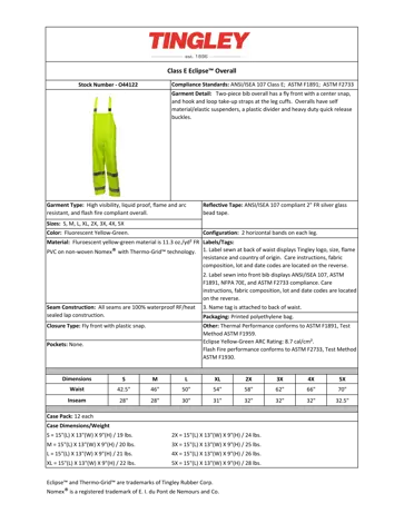 Tingley XL Fluorescent Yellow Green Eclipse Overall with Attached Hood and Silver Reflective Tape