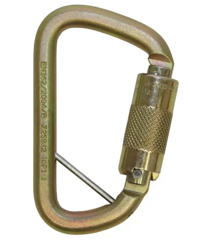 3M DBI-SALA Rollgliss Medium Gold Technical Rescue Offset D Fall Arrest Carabiner with Captive Eye