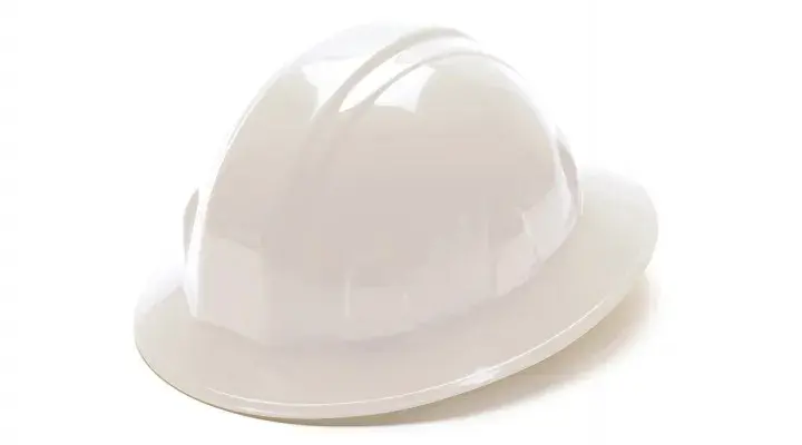 White Cap | Pyramex Full Brim Hh W/Ratchet White
