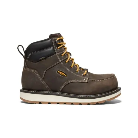Keen Cincinnati Mens Size 11D Dark Chocolate Sandshell 6" Waterproof Carbon Toe Boot