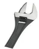 6" Adjustable Wrench  Black Industrial Finish Wright
