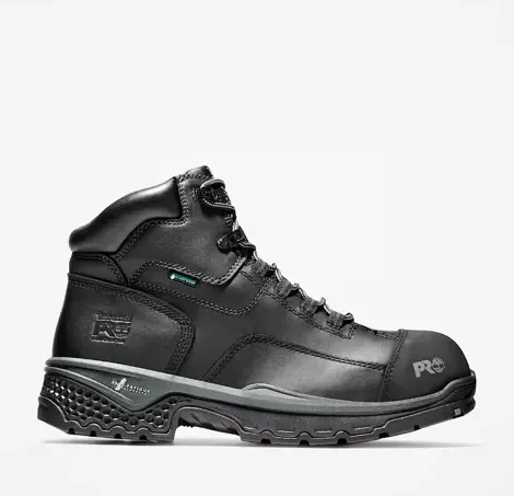 Timberland PRO Bosshog Mens Size 8.5M Black Leather 6" Composite Toe Waterproof Work Boot
