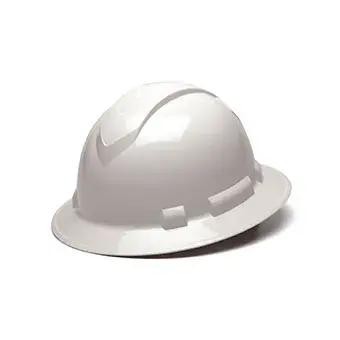 Pyramex Ridgeline Full Brim White Hard Hat