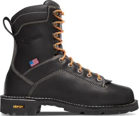 Danner Size 10.5EE Black Quarry USA 8" Alloy Toe Work Boot