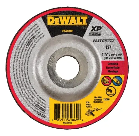 DEWALT 4-1/2" x 1/4 x 5/8-11 XP Ceramic Fast Grind Wheel