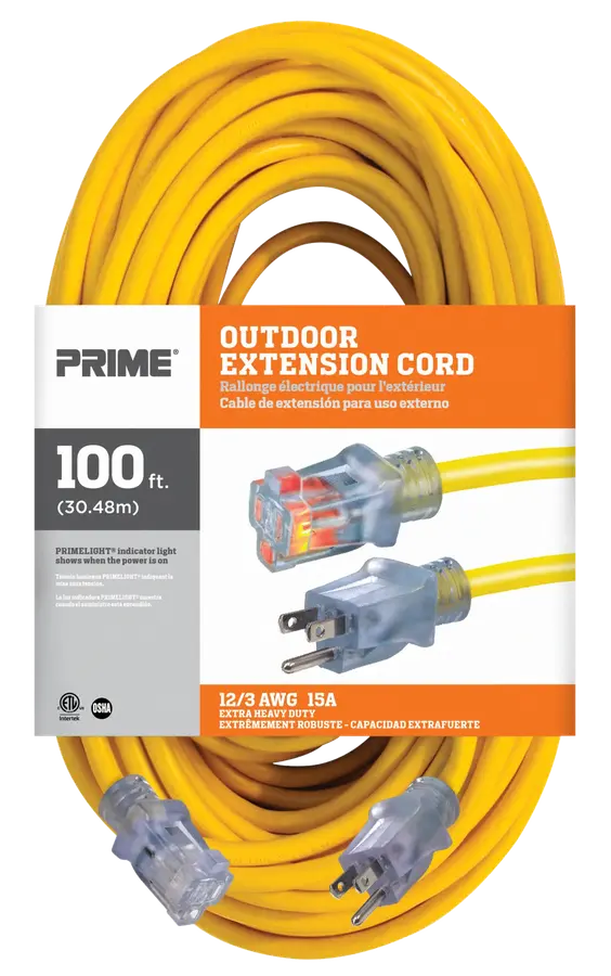 White Cap | Prime Jobsite 100' 15 A 125 V 1875 W Yellow Outdoor