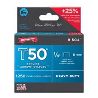 Arrow T50 1/4" Staple 1250/pack