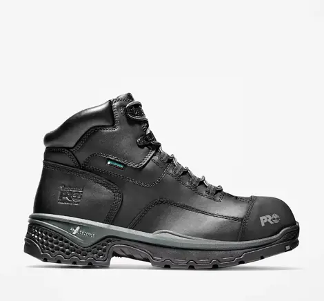 Timberland PRO Bosshog Mens Size 11M Black Leather 6" Composite Toe Waterproof Work Boot
