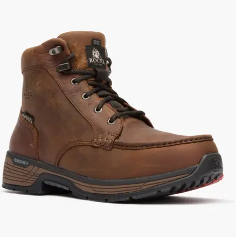 Rocky Treadflex Mens Size 8.5D Brown 6" Waterproof Work Boot