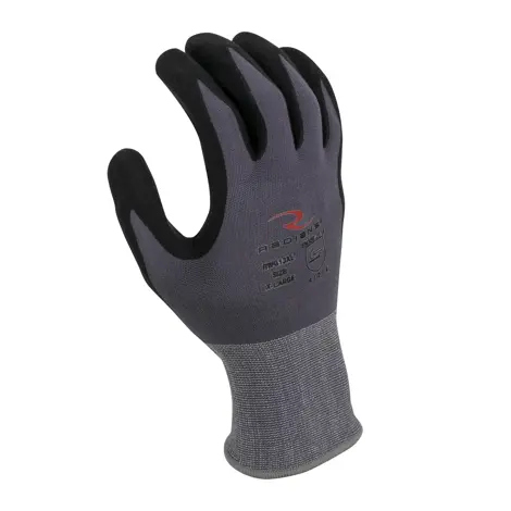 Radians 15G Nylon/Spandex Shell Foam Nitrile Dip Glove
