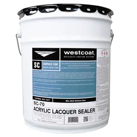 Westcoat SC-70 5 gal. Clear Acrylic Lacquer Sealer Pail